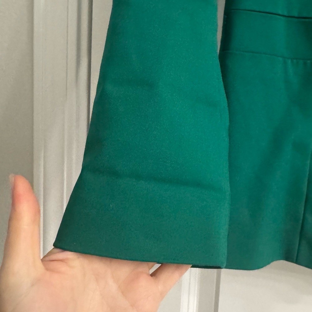 Women's Green Blazer Jacket - Picture 4 of 6